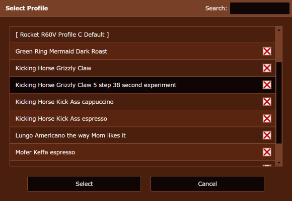 Select Espresso Profiles